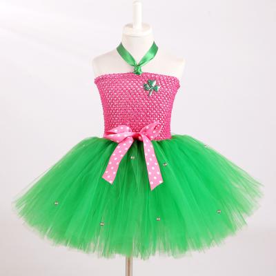 China Hot Sale Breathable St Patrick's Day Kid Dance Skirt Fluffy Sleeveless Girl Celebrating Holiday Tutu Dress for sale