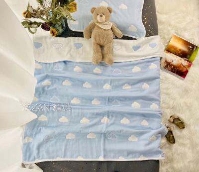 China PORTABLE 100% Organic Cotton Gauze Ruffle Baby Blanket for sale