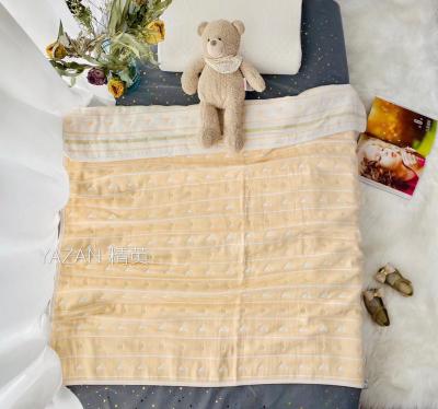 China PORTABLE 6 Layers Muslin Cotton 100% Cartoon Towel Soft Comforter Blanket For Kids for sale