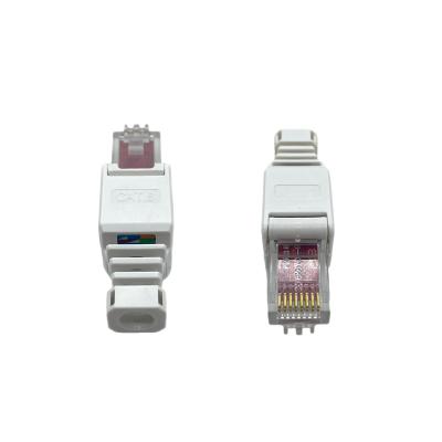 China Networking Communication Cat6 8P8C Toolless RJ45 Connector Gold Plated Modular Plug for sale