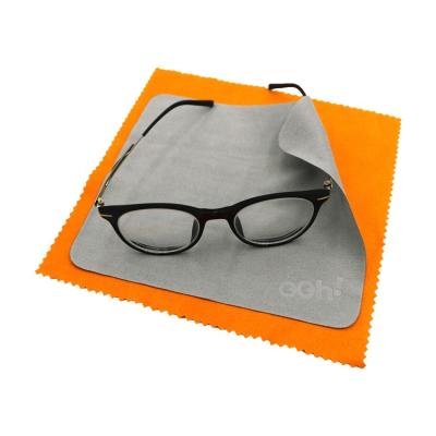 China Viable Printing Logo Microfiber Sun Eye Glasses Custom Lens Wiping Cleaner Cleaning Cloth for sale