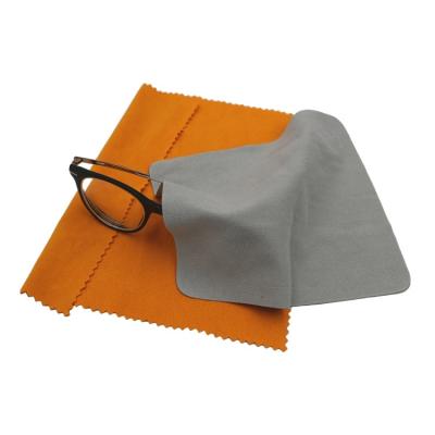 China Viable High Quality Logo Printed Square Shape Microfiber Glass Cleaning Cloth For Glass for sale