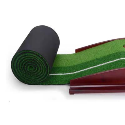 China Portable Golf Putting Green Mat Indoor Golf Grass Putting Mat for sale