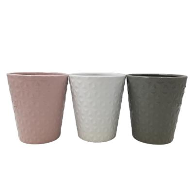 China Wholesale Customized Modern Multi Size Garden Decoration Multi Color Orchid Ceramic Flower Pot for sale