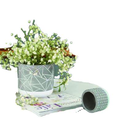 China Small Round Shape Cement Garden Retro Flower Pot Modern High Quality Iron Stand Round Shape Planter Pot for sale