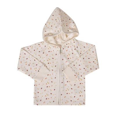 China Anti-Shrink Infant Hooded Sweatshirt Toddler Cotton Organic Zipper-Up Jackets And Hooded Coats for sale