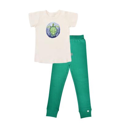 China Breathable High Quality 100% Organic Boy Pajamas Sleep Suit Cotton Toddler Kids Toddler Short Sleepwear for sale