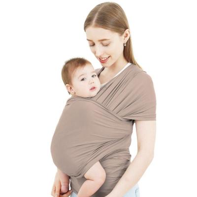 China Carry Baby Easily Organic Baby Cuddle 95%Bamboo 5%Spandex Fine Knit Stretchy Baby Sling Wrap Carrier for sale