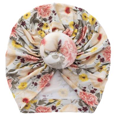 China High Quality Infant Hat Caps With Bow Tie Soft Cute Nursery Beanie Newborn Baby Turban for sale