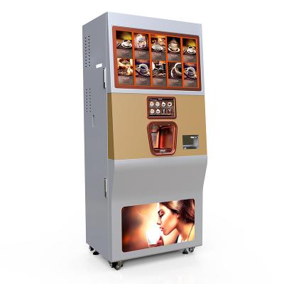 China SDK HD Multifunctional Advertising Screen Coffee Vending Machine 32 Inch Coin Bill Card High Quality QC Code Customized Matel+abs/ for sale