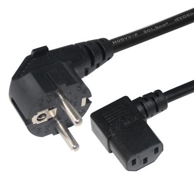 China Waterproof 2pin EU Standard Power Cord IEC 320 Home Appliance C13 Mains Cord European VDE Plug for sale