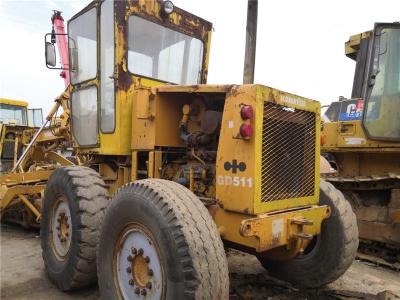 China 11T weight Used Motor Grader Komatsu GD511 S6D95L engine with Original Paint for sale