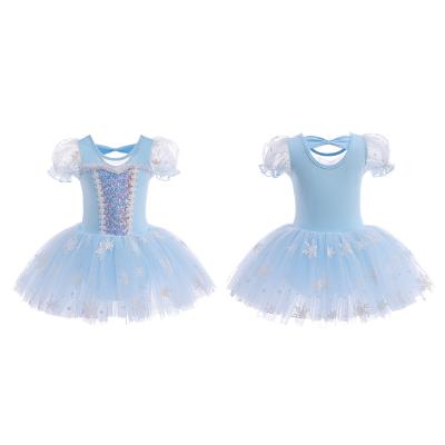 China Princess Girls Dance Dresses Ballet Leotards Edged Short Sleeve Tutus Dancewear Halloween Christmas Party Costume for sale