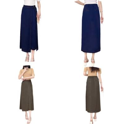 China High Waist Long Skirt Casual Elegant Women's Quilting A-Line Skirt Custom Temperament Wholesale Anti-static Vintage Upper Skirt for sale