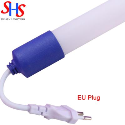 China Outdoor Static RGB Colorful Led Tube Light 18W 4ft PC t8 Waterproof Led Tube With EU Plug for sale