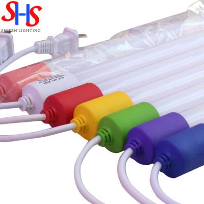 China Outdoor IP65 led light pink purple PC red plastic tube t8 tube light RGB blue purple yellow 18W 4ft for sale