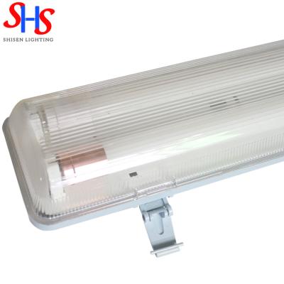 China PC base +Ps IP65 led batten light 1*18w 2*36w 3*72w 4ft t8 glass tube mounting light tri-proof led batten for sale