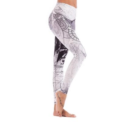 China European Antibacterial Yoga Sports Gaiters Fashion Print Pants Casual GYM Running Gaiters for sale