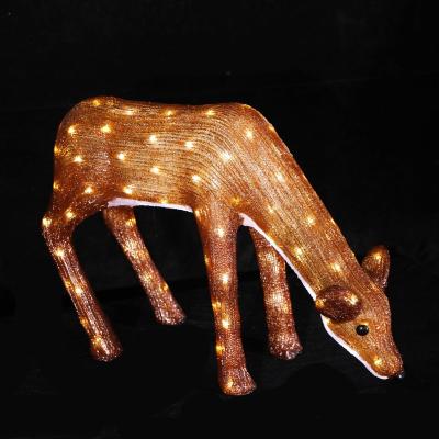 China Fashion ; outdoor waterproof christmas light sculptures led 3d deer pattern light for shopping mall decoration for sale