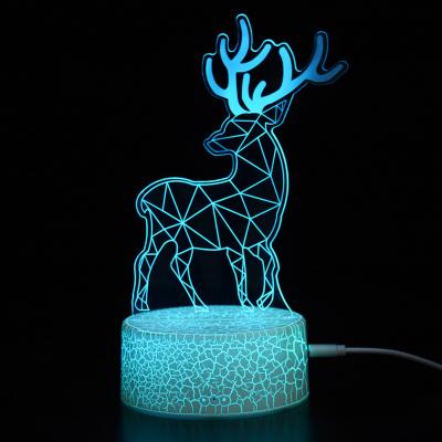 China Modern Custom Battery USB Powered Creative Room Lamp 3d Led Night Light With Remote Control for sale