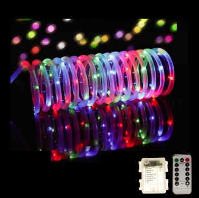 China Home Rope Lights Rainbow String Tube Light Box Battery Amazon 8 Functions Tube PVC Remote Control PVC Rope Lights for sale