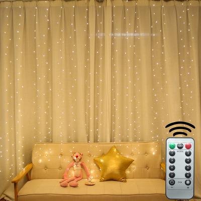 China Waterfall Bedroom Decoration Copper String Lights Colorful Curtain Lights For Girls for sale