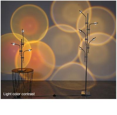 China Modern Amazon Warm Creative Sunset Lamp Spotlight Rotate 360 ​​Modern LED Floor Lights Led Corner Floor Lamps for sale