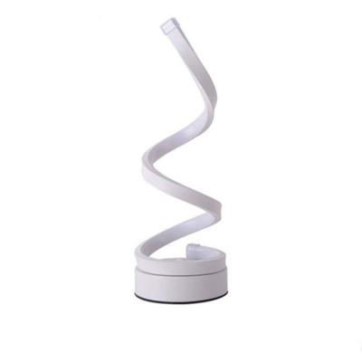 China Modern Minimalist Spiral Curved Design Night Light Children Reading Dimmable LED Office Living Room Bedroom Table Lamp for sale