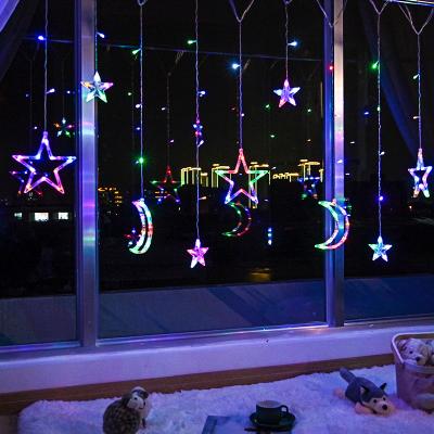 China Xmas Light Christmas Decor Holiday Lighting Navidad Christmas Party Wedding Lighting Moon Star Led String Lights for sale