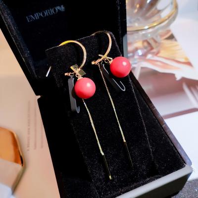 China FASHIONABLE Temperament Green New Arrival Stylish Long Studs Earrings for sale