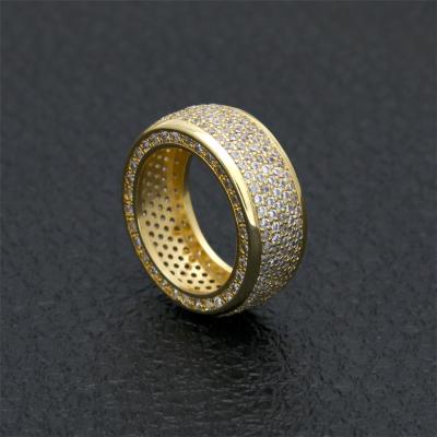 China Hiphop Zircon Zircon S Micro-Inlaid Ring Fashion Men's New Round Diamond Ring for sale