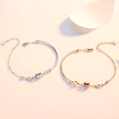 China Simple Bracelet S925 Sterling Silver Female Trendy Design Fashion Bracelet for sale