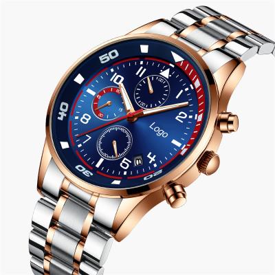 China Auto Date Good Quality Customized Products New Quartz Watches Waterproof Stainless Steel Wristwatch For Men for sale