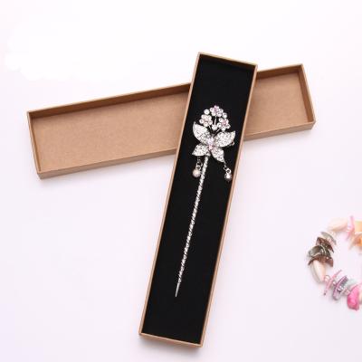 China Wholesale Vintage Kraft Paper Box Set Long Necklace Packaging Paper Pendant Gift Boxes for sale