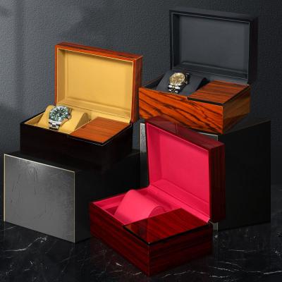 China Watch packing simple and elegant piano painting wooden box simple watch gift box for sale