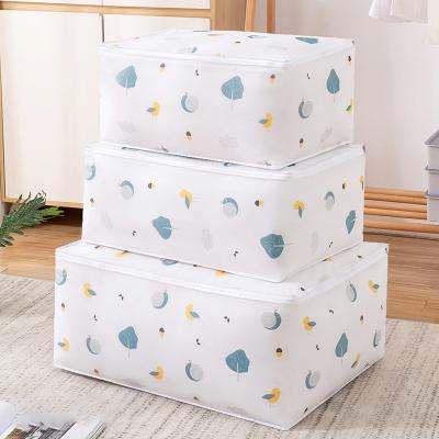 China New minimalist household quilt storage bag PEVA three-dimensional cartoon printing clothes clothing storage moisture-proof dustproof bag for sale