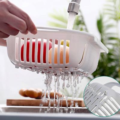 China Viable Retractable Sink Drain Rack Table Chopsticks Basket Household Kitchen Dish Vegetable Storage Rack for sale