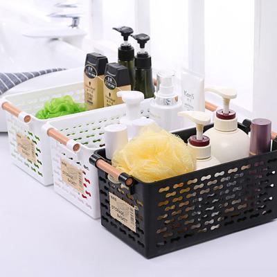 China Explosive Japanese-style plastic basket stocked household kitchen and bathroom office storage for sale