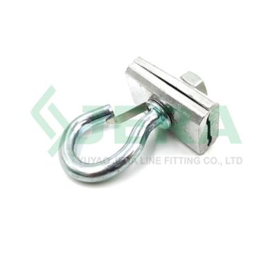 China Stainless Steel Fiber Optic Drop Wire Span Clamp DH 01 ftth Draw Hook for sale