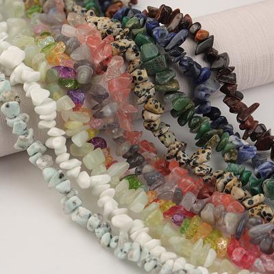 China DIY Jewelry Hand Making Chip Gravel Beads Natural Stone Irregular Freeform Beads For Jewelry Making 5-8mm Diy 16inches Necklace for sale