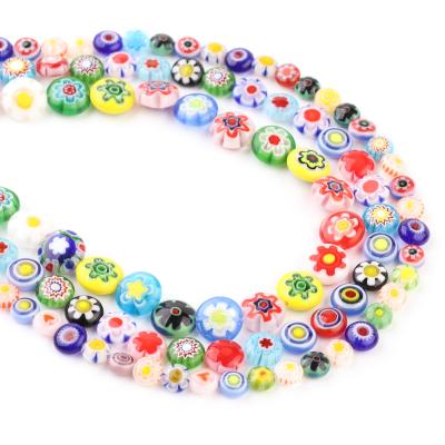 China DIY Jewelry Hand Making New Style Wholesale Thousand Flower Glass Beads Plum Shaped Beads For Jewelry Making for sale