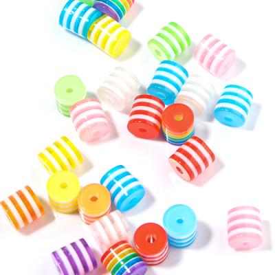 China DIY 100pcs/bag Resin Bucket Beads Chains Accessories Necklaces Bracelets Small Candy Color Bucket Beads for sale