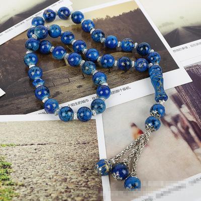 China Cheap Crystal 33 Rosary Beads Chain Religion Rosary Tasbih Glass Beads Islamic Muslim Muslim Prayer Rosary For Remembrance for sale