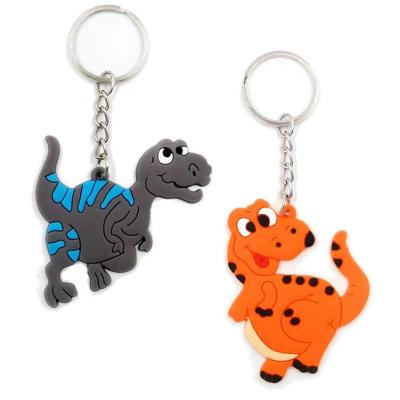 China Hot Selling Dinosaur Gifts Plastic PVC Dinosaur Key Chain For Key Holder Bag Charm Hanging Key Chain Pendant for sale