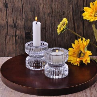 China Home decoration multifunctional glass candle holder, candlestick for T-light, candle light for sale