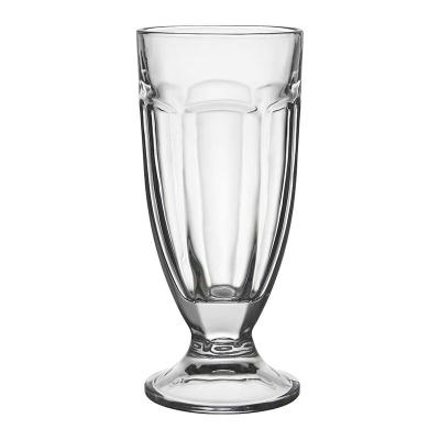 China Traditional Chinese Clear Glass Tableware Sets 330ml Glass Milkshake Cup Ice Cream Cups for sale