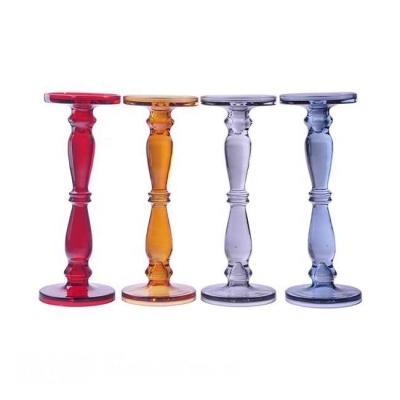 China Popular 2 in 1 Wedding Decoration Glass Candle Holder Pillar Maker Candle Holder Glass Candle Holder for sale