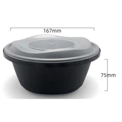 China High Temperature Resistance (-20~127′′) Good Sealing Quality PP Plastic Disposable Food Container Main Takeaway Plastic Transparent Salad Bowl for sale