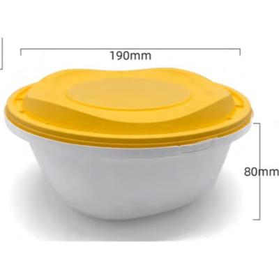 China High Temperature Resistance (-20~127°) Plastic Good Price Sealing Food Disposable Catering Lunch Container Plastic Salad Bowl for sale