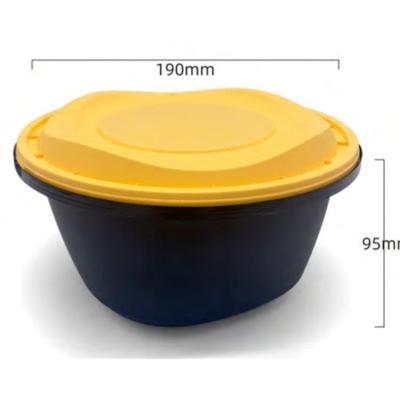 China High Temperature Resistance (-20~127'') Good Quality Disposable Food Sealing Containers Plastic Vegetable Salad Bowl With Lid for sale